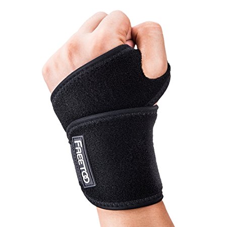 FREETOO Adjustable Wrist Support Breathable Neoprene Helps with Carpal Tunnel RSI Arthritis Tendonitis & Sprains for Weak and Sore Wrists One Size Fits Left or Right Hand