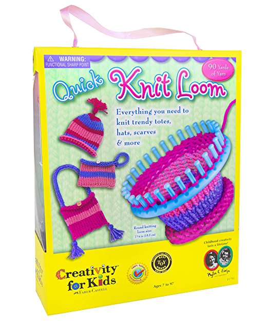 Creativity for Kids Quick Knit Loom – Teaches Beneficial Skills and Creativity – Easy to Use – For Ages 7 and Up