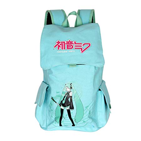 Innturt Hatsune Miku Canvas Backpack Rucksack Bag School Backpack Blue