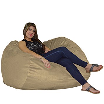 Bean Bag Chair 5' With 29 Cubic Feet of Premium Foam inside a Protective Liner Plus Removable Machine Wash Microfiber Cover by Cozy Sack