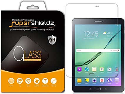 (2 Pack) Supershieldz Designed for Samsung Galaxy Tab S2 8.0 Screen Protector (Tempered Glass) Anti Scratch, Bubble Free