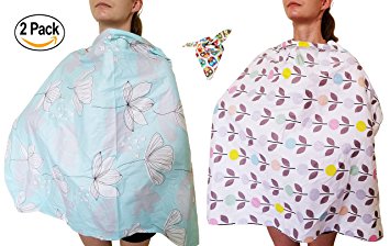 Hölm Baby Nursing Cover TWO (2) pack, Breastfeeding Cover up, and Breast Pump Cover for Privacy. A Cotton Breathable Baby Nursing Wrap. Privacy Nursing Cover for Mom and Baby.