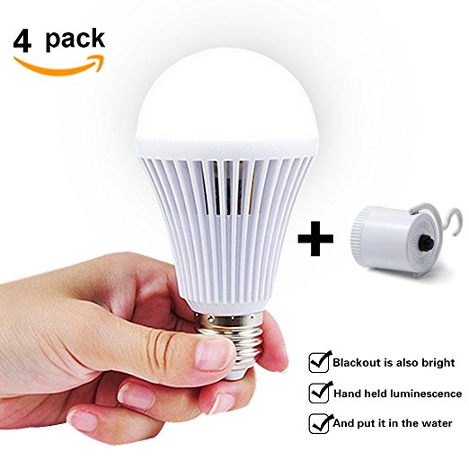 AOREAL Human Body Induction LED Emergency Light Household Lighting Bulbs Rechargable Electricity Lamp BulbS White Light (4 pack) (12)