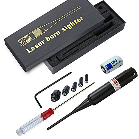 Niniso Red Laser Bore Sighter .22 to .50 Caliber Cartridge Boresighter Laser Bore Sight Kit