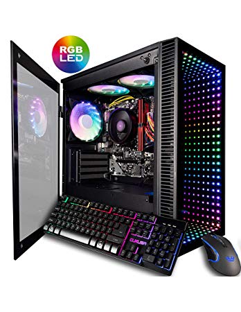 CUK Continuum Micro Gamer PC (AMD Ryzen 5 3400G with Radeon RX Vega 11 Graphics, 16GB 3000MHz RAM, 512GB NVMe SSD, 500W Bronze PSU, AC WiFi, Windows 10 Home) Gaming Desktop Computer