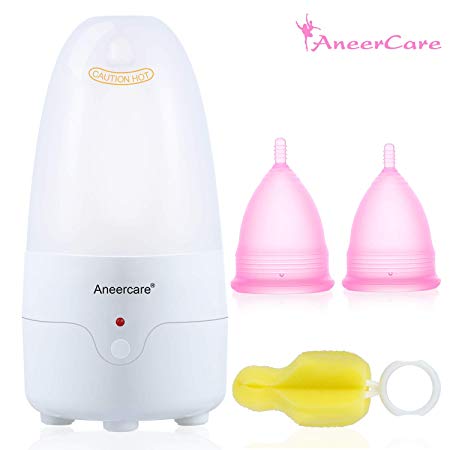 Aneercare Menstrual Cup Sterilizer with 2 Small/Large Cups for Menstration