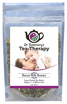 Organic Breastfeeding Laction Aid Tea Therapy - Mother's Milk Tea By Dr. Rosemary - Caffeine Free - 40-50 cups - Loose Leaf Herbal Blend for Nursing Mothers w/ Fenugreek, Fennel & Anise - BONUS Tea Accessory