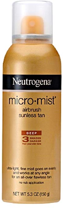 Neutrogena Micro-Mist Airbrush Sunless Tan Deep 5.30 oz (Pack of 3)