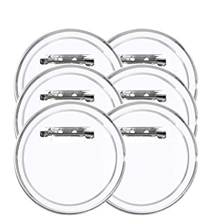Sets Acrylic Design Button Clear Button Badges Kit with Pin for Craft Supplies or DIY Badges (2.36 inch) (40)