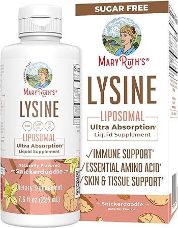 Vegan Lysine Supplement by MaryRuth's | Ultra Absorption | Lysine 500mg | Collagen Formation Support | Immune Support Supplement | Health & Wellness | Non GMO | Gluten Free | 30 Servings