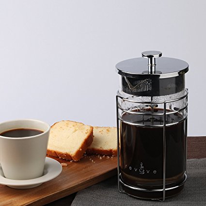 Revyve Chrome French Coffee Press (8 Cups, 34 Ounces)