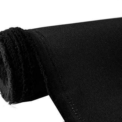 Waterproof Canvas Fabric Outdoor 600 Denier Indoor/Outdoor Fabric by the yard PU Backing UV Protector Canvas Marine Awninig Fabric Black Fabric By The Yard