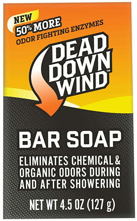 Dead Down Wind Bar Soap | 4.5 Oz Bar | Odor Eliminator, Hunting Accessories | Scent Blocker Body Soap for Hunting | All Natural Hunting Soap Body Wash with Odor Fighting Enzymes (1200N)