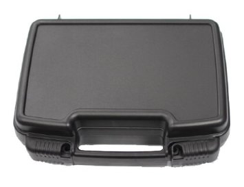 Single Pistol Case - Secure Premium Hard Plastic Gun Cases - Easy to Lock - Locking System Seals Case Tight - Fits Full Size Handgun - Foam Interior - Great for Transport in Car - Fits most Glock Smith and Wesson SampW Ruger Colt Beretta etc