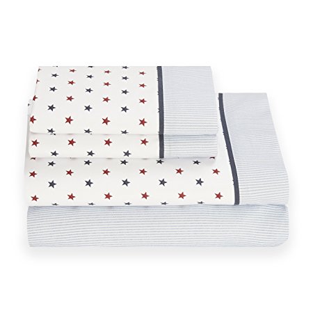 Tommy Hilfiger Union Stars Sheet Set, Queen