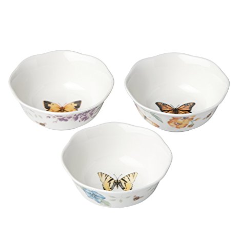 Lenox 857701 Butterfly Meadow Prep Bowls (Set of 3), Multicolor