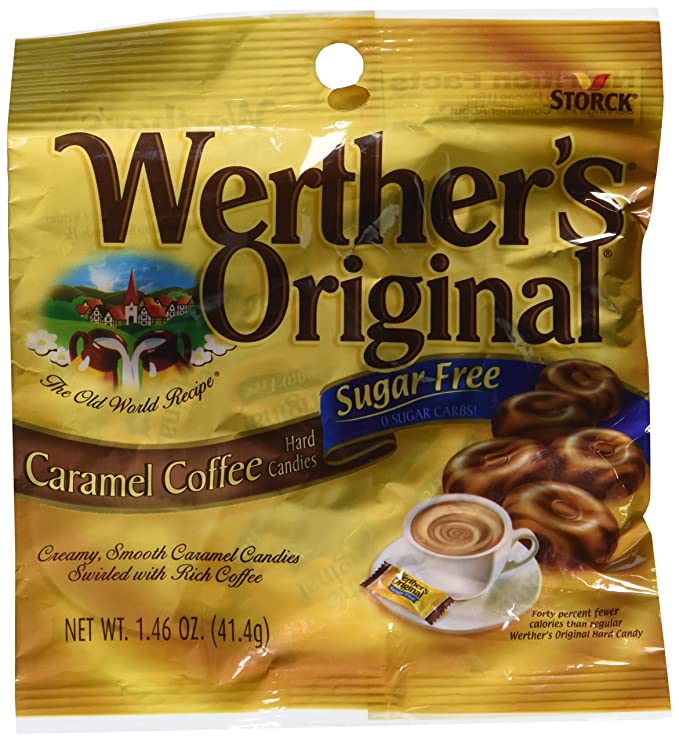 Werther's Original - Sugar Free - Caramel Coffee Hard Candies (Pack of 3) (3 bags)