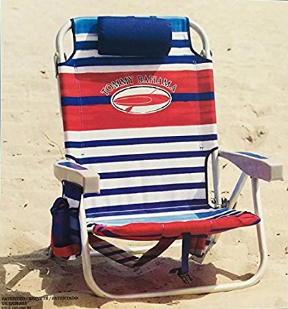 Tommy Bahama Backpack Cooler Chair with Storage Pouch and Towel Bar