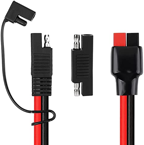 iGreely 10 AWG Solar Connector to SAE Extension Cable for Goal Zero Yeti, Suaoki, Renogy Portable Solar Generator Power Station 2Ft/60cm