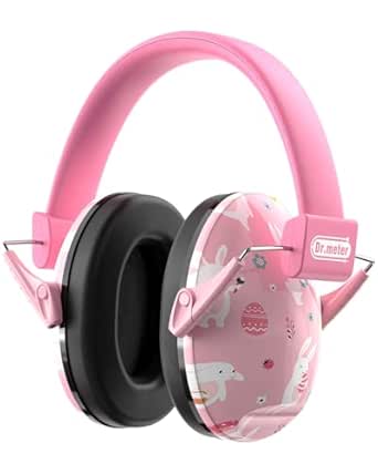 Dr.meter Ear Muffs for Noise Reduction - 27SNR Noise Cancelling Headphones for Kids with Adjustable Head Band - Kids Ear Protection for Monster Jam, Fireworks, Concerts and Football Game - Pink