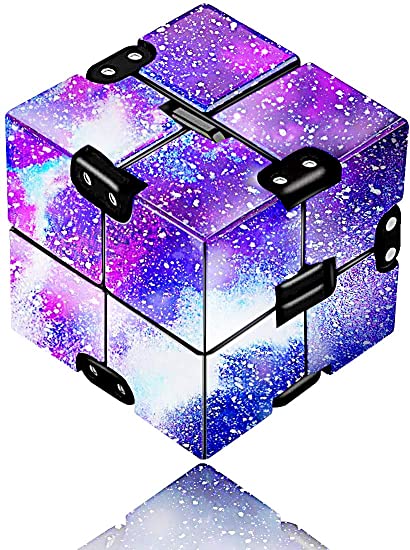 Yomiie Infinity Cube Fidget Toy for Adults and Kids, Fidget Finger Toy Stress and Anxiety Relief, Killing Time Unique Idea Cool Mini Gadget for ADD/ADHD/OCD