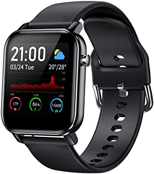 COULAX Smart Watch, Fitness Tracker with 1.4" Touch Screen, Activity Tracker with Blood Oxygen Monitor, Step Counter with Locus Tracking Map, Sport Watch with Heart Rate Monitor for Women and Men