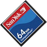 64MB Sandisk CF (Compact Flash) Card SDCFB-64 or SDCFJ-64 (CAZ)