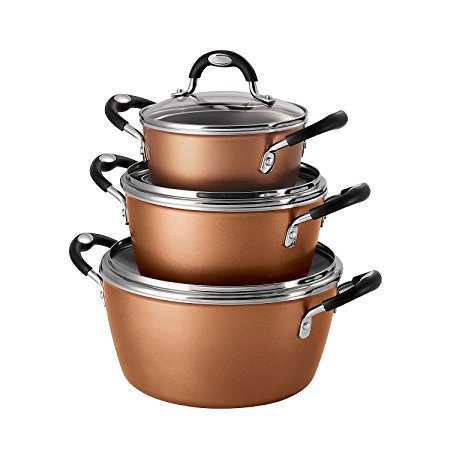 Tramontina 6-Piece Stackable Cookware Set Copper