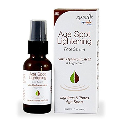 Hyalogic Episilk Age Spot Lightening Serum - 1 Bottle (1 fl. oz) - With Hyaluronic Acid - Helps Lighten Age Spots - Premium Anti Aging Skin Care Products