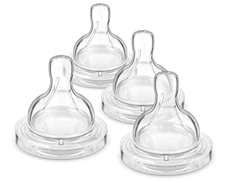 Philips Avent Newborn Flow Nipple, (2 Packs of 2 Nipples)