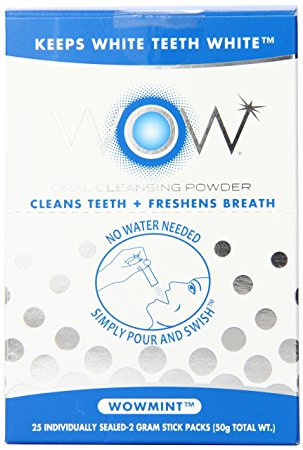 Wow Oral Rinse Powder, Wowmint, 25 Count