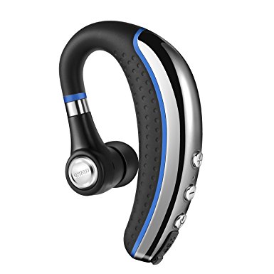 Bluetooth Headset,Fhkjgs Wireless V4.1 Earpiece Business Headphones Sweatproof Earbuds Lightweight Earphones with Microphone Mute Switch for Office/Workout/Driver/Trucker-Blue [Upgrade Version]