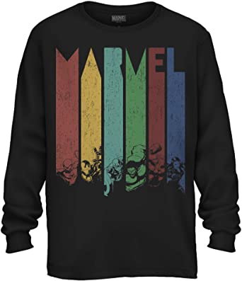 Marvel Color Daze Adult Tee Graphic T-Shirt for Men Tshirt Long Sleeve