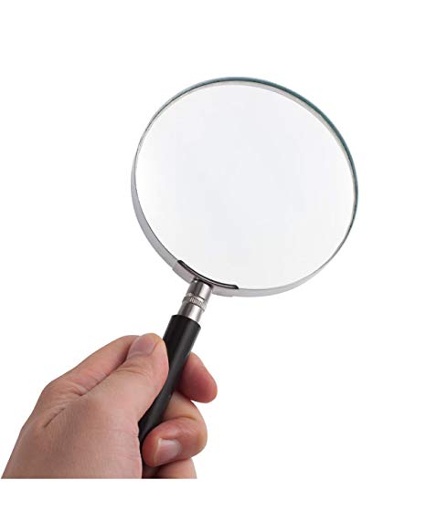 Magnifying Glass, Insten 3X Handheld Reading Magnifier, Large Magnifying Glass with Handle for Reading Maps, Books, Inspection, Coins, Insects, Rocks, Crossword Puzzle, for Professional, Seniors, Kids