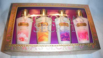 Victoria's Secret Garden Body Lotion Gift Set Featuring Sheer Love, Amber Romance, Love Spell and Pure Seduction