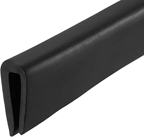 uxcell Edge Trim U Seal Black PVC Plastic U Channel Edge Protector Fits 1/16'' - 3/32'' Edge 20 Feet Length 15/32'' Height