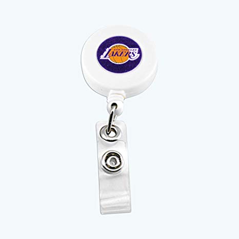 Lo Angeles Lakers Retractable Badge Reel Id Ticket Clip