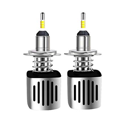 Car Lights Led Bulb H7 Auto Headlight Bulb H7 12V 10000 Lumen 4-Side CSP 360 Headlamp Kit Hid Bulb Replacement (H7)