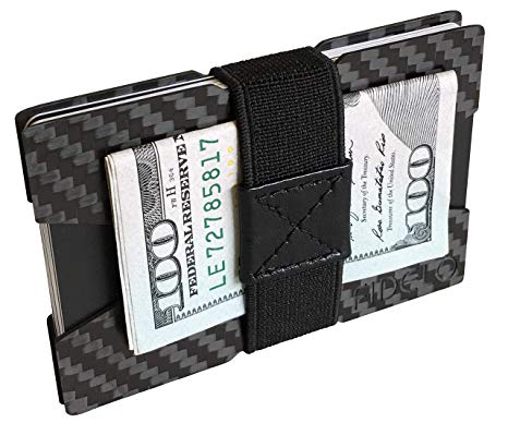 Carbon Fiber Wallet - Minimalist Slim Front Pocket Wallets for Men & Money Clip