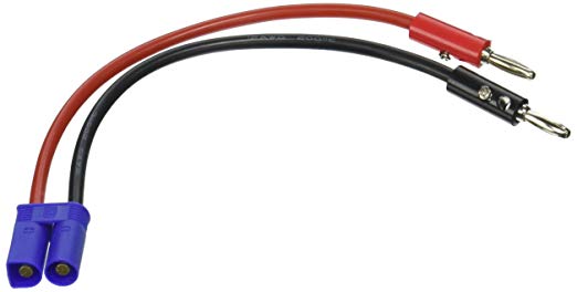 E-flite EC5 Device Charge Lead with 6" Wire & Jacks, 12 AWG, EFLAEC512