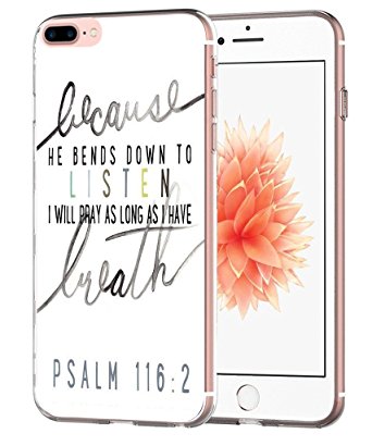 Iphone 7 Plus Case Bible Verses Psalms - Iphone 8 Plus Case - Topgraph [Soft Tpu Slim Fit Protective] Apple Iphone 7 Plus Iphone 8 Plus Protective Bumper Cover Christian Songs