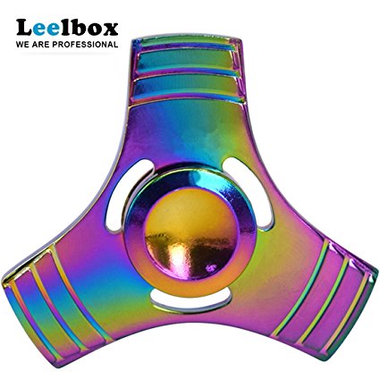 Leelbox Fidget Spinner Colorful Tri-Spinner Fidget Toy,EDC Hand Spinner Toy Smooth Surface Finish Ultra Durable for relieving ADHD, Anxiety, Boredom