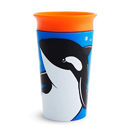 Munchkin Miracle 360 WildLove Sippy Cup, 9 Ounce, Orca, 1 Pack