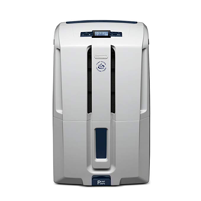 DeLonghi Energy Star 50 Pint Dehumidifier White