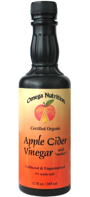 Omega Nutrition Certified Organic Apple Cider Vinegar, 12 Ounce