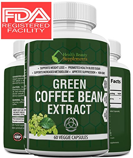 ★ EXTREME GREEN COFFEE BEAN EXTRACT WITH GCA ★ 1600mg Daily - NON-GMO Formula – Extreme 100% Natural Weight Loss Capsules – Fast Acting Weight loss - Dr Rated 5 Star