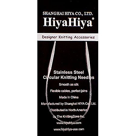 HiyaHiya Circular 9-inch (23cm) Steel Knitting Needle; Size US 0 (2mm) HISTCIR9-0