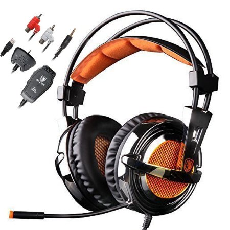 2016 NEW VERSION SADES SA-928S PS3 PS4 Xbox Headset With Microphone Stereo Lightweight Gaming Headsets Headphone for PS3 PS4 PC Xbox 360 Xbox one Mac Laptop(Black)