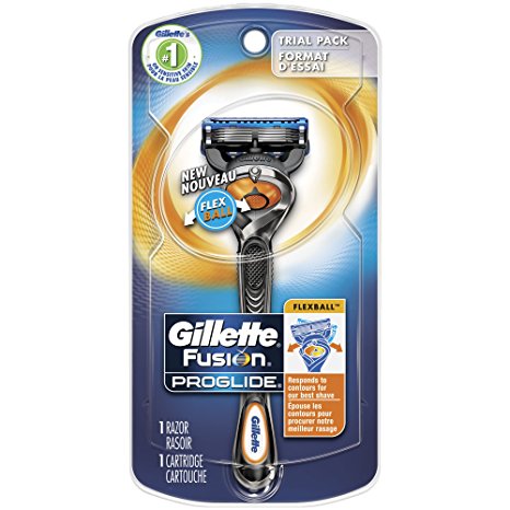 Gillette Fusion ProGlide Manual Razor with Flexball Handle Technology and one Manual Razor Blade Refill, 1 count