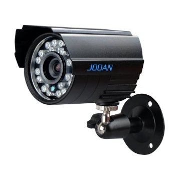 JOOAN 604YRA-T 1/3''CMOS 800TVL CCTV Outdoor Waterproof Bullet Surveillance Camera For Security 24-IR-LED - Black